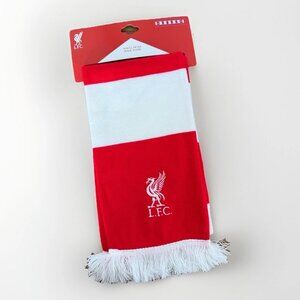 Liverpool FC Official Red & White Bar Scarf Football 1970’s Reissue Fan LFC